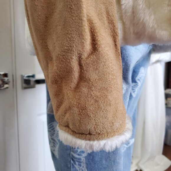 STEVE MADDEN Genuine Suede Leather Winter Coat Camel Color - Picture 12 of 16